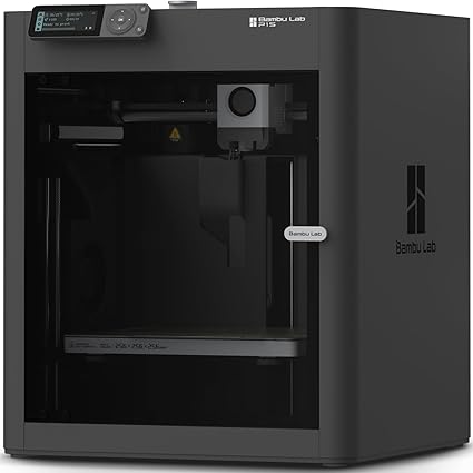 Bambu Lab P1S 3Dプリンター, P1S 3Dプリンター, 筐体付き, 高温材料対応, 高速CoreXY構造, 最高500mm/sの速度と20000 mm/s²の加速度, 自動ベッドレベリング, 組立不要, 日本語UI対応, 造形サイズ 256 x 256 x 256 mm³