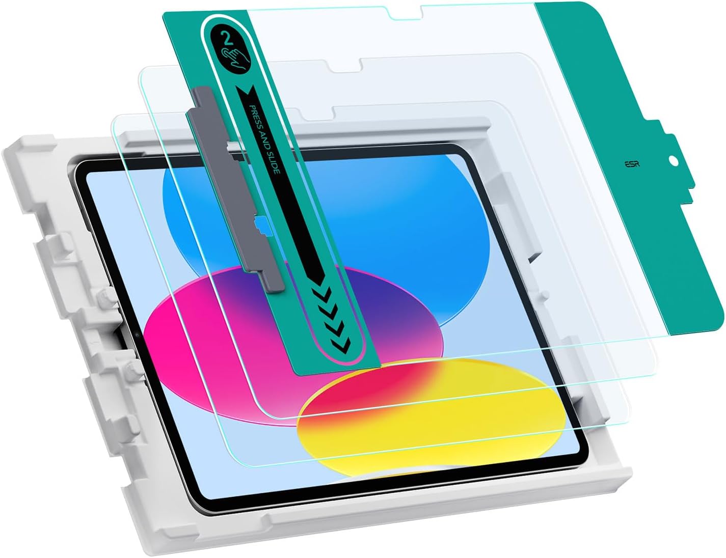 ESR【2枚セット】iPad 11世代/10世代 A16 (11/10.9 インチ 2025/2022) フィルム 強化ガラス 保護フィルム防塵カバー付き自動校正取り付けキット 自動除塵 自動校正 気泡ゼロ 指紋防止 傷防止 HDクラリティ