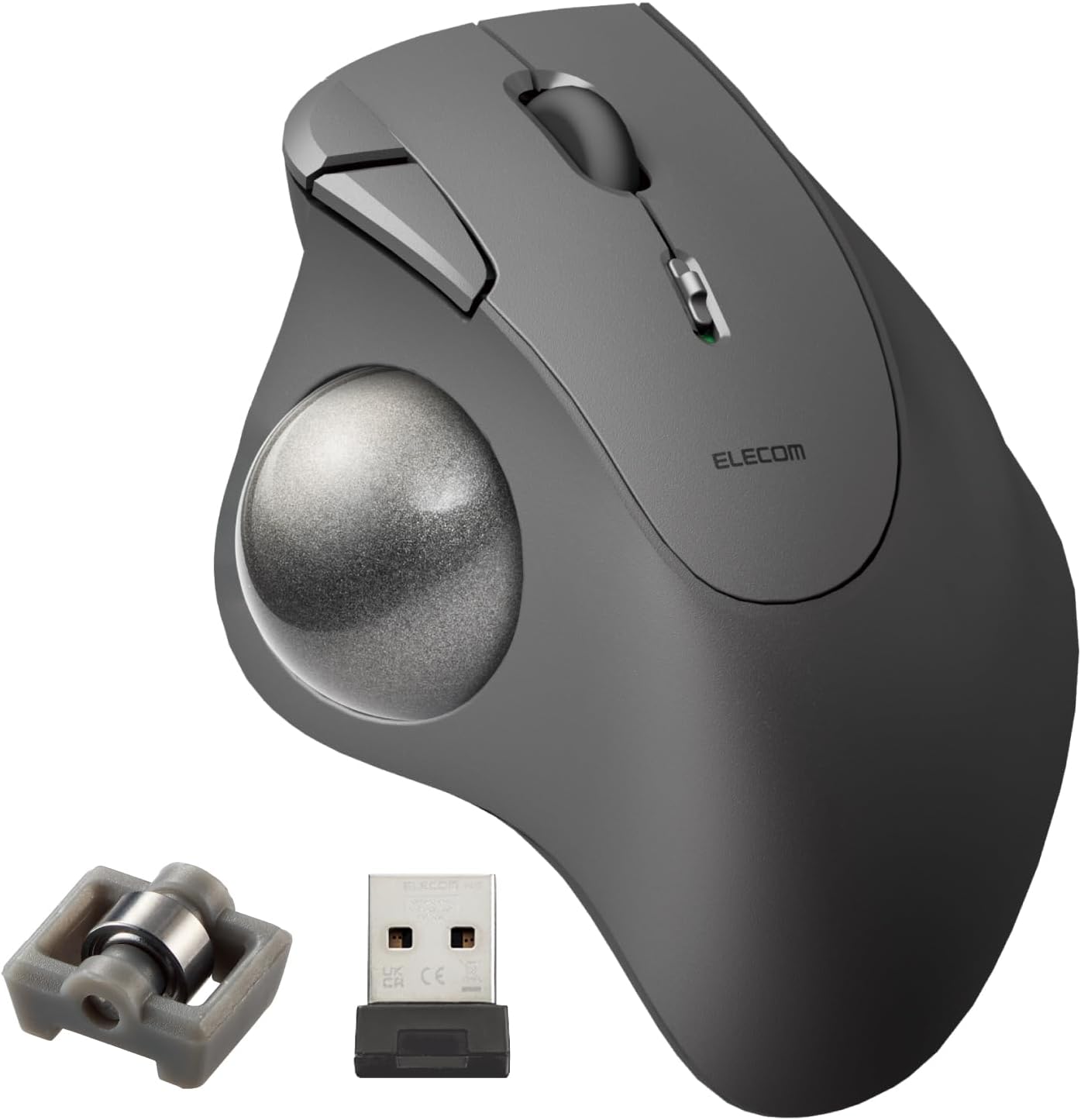 エレコム ワイヤレス トラックボールマウス IST 無線2.4GHz ベアリング支持 親指操作 36mmボール 5ボタン Windows Mac Chromebook ブラック M-IT11DRBK