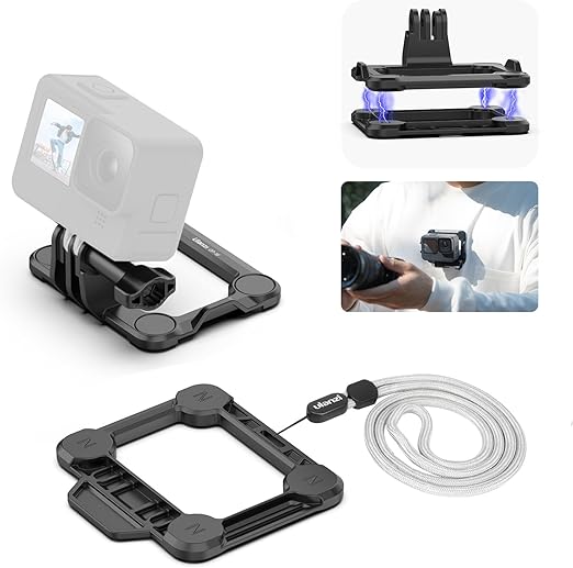 Ulanzi 磁気マグネットマウント GoPro用 GP-16 クイックリリース アクションカメラ用 Vlogチェストマウント カメラアクセサリー マウントシステム GoPro11用 10 9 8/GoProMax用/OsmoAction用/Insta360に対応