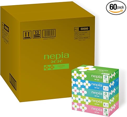 ネピア ネピネピ ティシュ 300枚(150組)×60箱(5箱×12パック)【ケース品】
