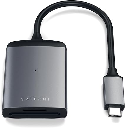 Satechi Type-C アルミニウム UHS-II Micro/SDカードリーダー (iMacPro, MacBook Pro, MacBook Air2018以降, iPad Proなど対応）(スペースグレイ）