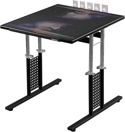 Bauhutte (バウヒュッテ) トレーディングカード 対戦用 デスク デュエルデスク BHD-640DM-BK プレイマットぴったりサイズ ハンドスタンド付き 高さ調節機能付き ゲーミングデスク デュエルディスク