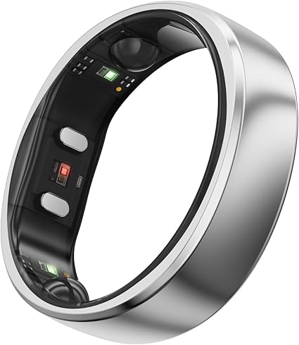 RingConn Gen 2 スマートリング｜アプリ購読不要、まずサイジングキットでサイズ確認、バッテリー持続最長12日、睡眠・心拍・ストレス・女性の健康管理・フィットネス追跡、Android & iOS対応（シルバー、サイズ10）
