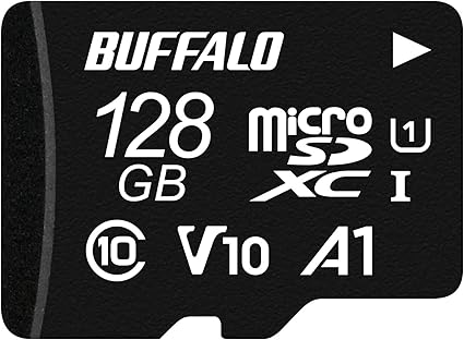 【Amazon.co.jp限定】バッファロー microSD 128GB 100MB/s UHS-1 U1 microSDXC【 Nintendo Switch 対応 】V10 A1 IPX7 Full HD RMSD-128U11HA/N
