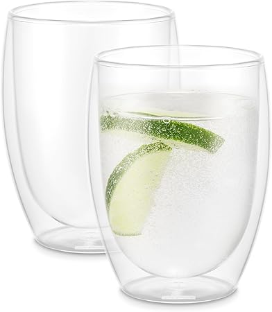 BODUM ボダム グラス コップ タンブラー PAVINA パヴィーナ ダブルウォールグラス 350ml 2個セット 保温保冷性 二重構造 耐熱ガラス 電子レンジ可 オーブン可 食洗器可 冷凍庫可 【正規品】 4559-10