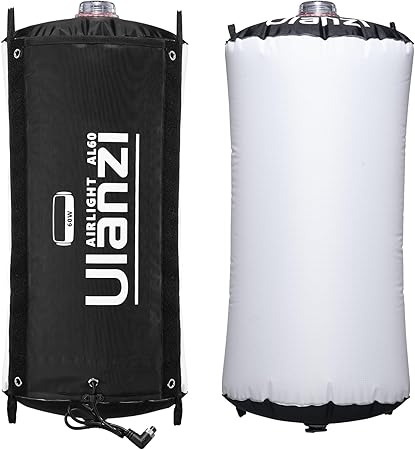Ulanzi AL60 撮影ライト ビデオライト MAX電力68W インフレータブルLED CCT 色温度2700K-6500K 調光可能 超高輝度 Type-Cポートで給電 自動空気入れ 折りたたみ可能 携帯便利 コンパクト生放送/商品撮影/動画撮影に適用