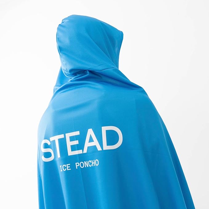[STEAD] 冷感アイスポンチョ｜熱中症対策 スポーツ観戦 夏フェス 屋外イベント 冷感タオル UVカット 超軽量 ポケッタブル