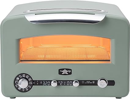 Aladdin (アラジン) グラファイト グリル & トースター 4枚焼き 低温調理 炊飯 調理メニュー12種 レシピブック グリルパン 炊飯釜付き [遠赤グラファイト 搭載] グリーン AET-GP14B(G)