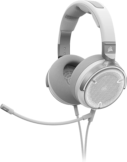 CORSAIR VIRTUOSO PRO ゲーミングヘッドセット マイク付き イヤーパッド交換可能 3.5mm接続 単一指向性マイク付き ホワイト CA-9011371-AP