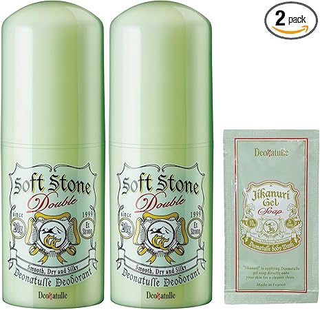 【Amazon.co.jp限定】 【医薬部外品】 デオナチュレ ソフトストーンW カラーコントロール ワキ用 直ヌリ 制汗剤 スティック ×2個(20g×2)+おまけ付き
