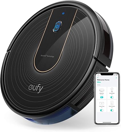 Anker Eufy (ユーフィ) RoboVac 15C (ロボット掃除機) 【高効率清掃/強力吸引/静音設計/自動充電/アプリ対応/BoostIQ搭載/落下防止/衝突防止/リモート制御/スケジュール設定/家庭用/日常の清掃に最適】（ブラック）