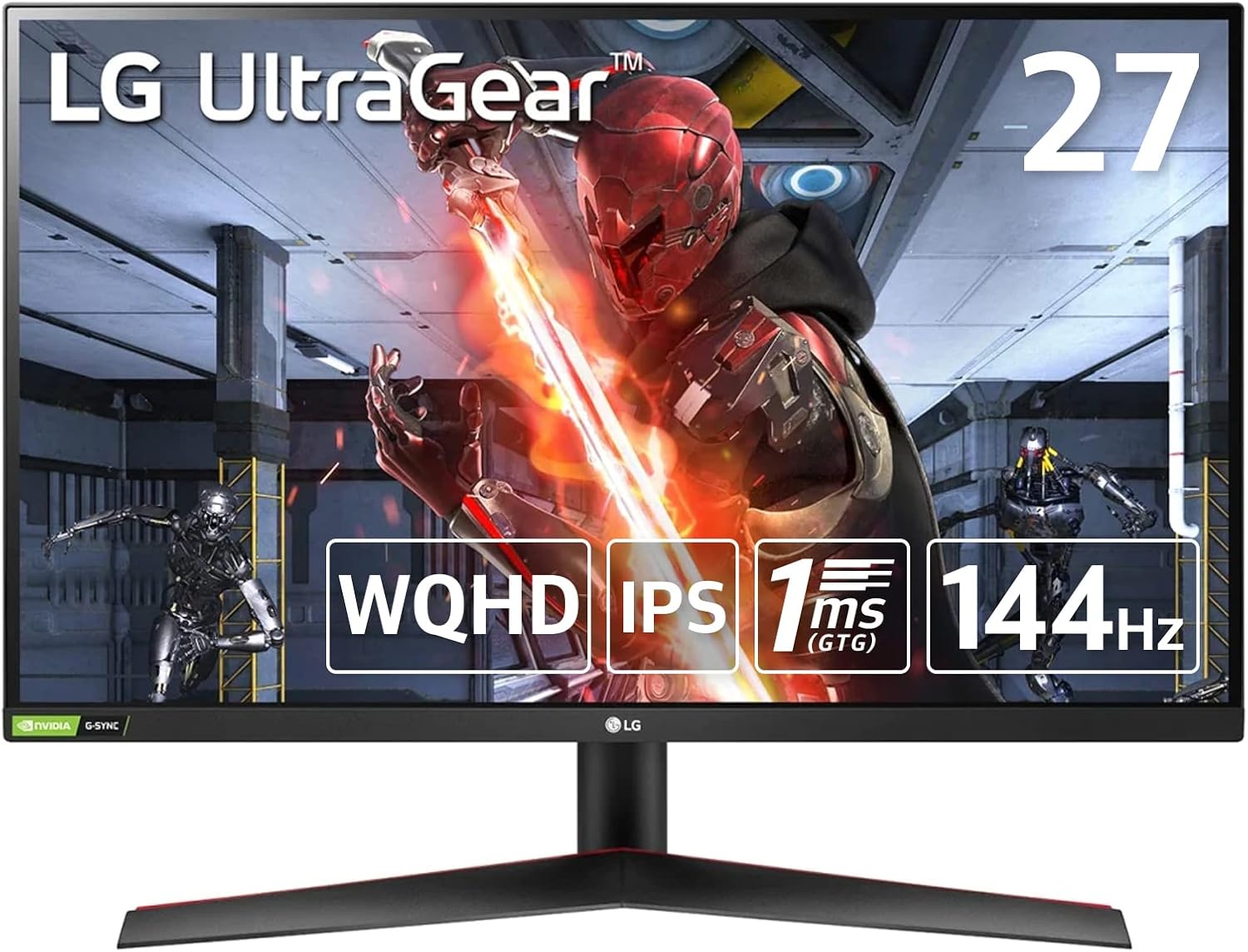 【Amazon.co.jp 限定】LG フレームレス ゲーミングモニター UltraGear 27GN800-B 27インチ/WQHD(2560×1440)/IPS非光沢/144Hz/1ms(GtoG)/G-SYNC Compatible,FreeSync Premium/HDR/HDMI×2,DP/3年・無輝点保証