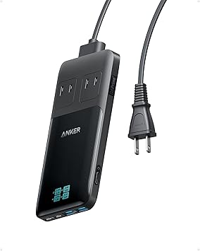 Anker Prime Charging Station (6-in-1, 140W) 【独自技術Anker GaNPrime採用/コンセント差込口 2口 / USB-C 2ポート / USB-A 2ポート / PSE技術基準適合】iPhone Galaxy Android スマートフォン MacBook ノートPC 各種 その他機器対応（ブラック）