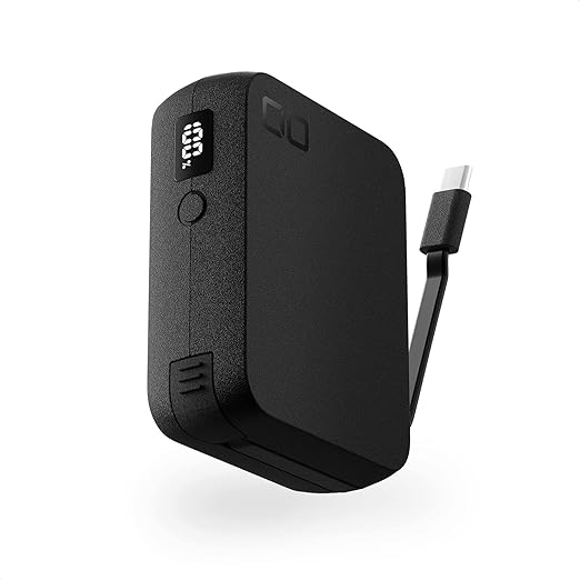 CIO ケーブル内蔵 モバイルバッテリー SMARTCOBY Pro CABLE 【着脱可 USB-Cモデル】 10000mAh 35W iPhone 15 / 16 対応 デジタル残量表示 高出力 小型 軽量 パススルー タイプC Type-C スマホ タブレット 急速充電 小型 大容量 (USB-Cモデル, ブラック)