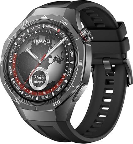 HUAWEI WATCH GT 5 Pro 46mm スマートウォッチ ゴルフナビ機能搭載 3Dコースマップ 心電図（ECG）高度なランニングサポート 睡眠時呼吸乱れ検知 等高線・オフラインマップ ルートナビGPXファイル対応 高硬度チタニウムとサファイアガラス 14日間バッテリー iOS/Android メーカ保証1年追加 ブラック