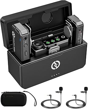 2023DGP金賞-Hollyland-Lark Max-ワイヤレスマイク-ピンマイク-ENCノイズキャンセリング-Phoneシリーズ用対応-ラベリアマイク-250M無線転送-IOSとAndroid対応-Wireless Microphone-技適認定済み