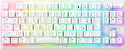 Razer レイザー DeathStalker V2 Pro Tenkeyless JP White Edition Linear Optical Switch トップクラスのワイヤレス2.4GHz/Bluetooth 接続と薄型オプティカルスイッチを搭載したRGB対応 ゲーミングキーボード 日本語配列 デスストーカーブイツープロ テンキーレス ジェーピー リニアオプティカルスイッチ ホワイト