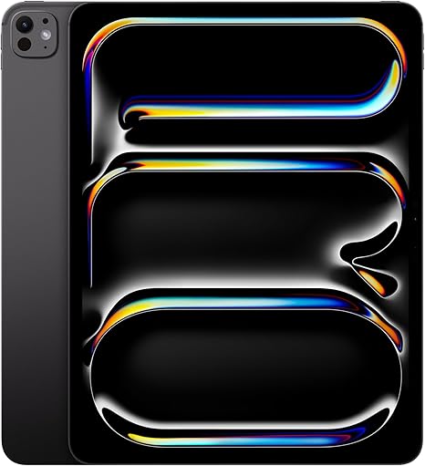 Apple 13インチiPad Pro(M4):Ultra Retina XDR ディスプレイ、256GB、横向きの 12MP フロントカメラ/12MP バックカメラ、LiDAR スキャナ、Wi-Fi 6E、Face ID、一日中使えるバッテリー - スペースブラック