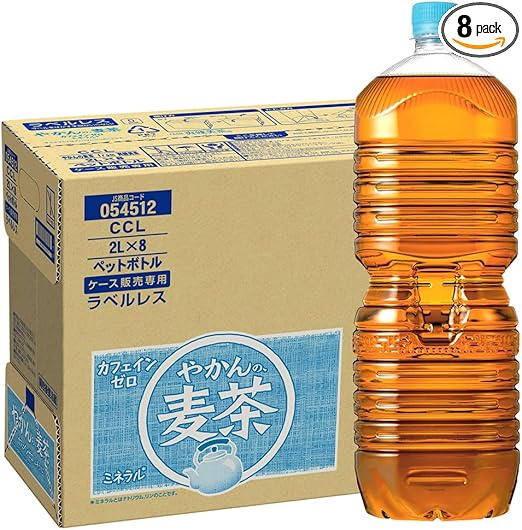 【Amazon.co.jp限定】CCL やかんの麦茶 from 爽健美茶 ラベルレス 2LPET×8本