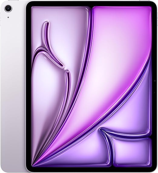 Apple 2024 13 インチiPad Air (M2): Liquid Retina ディスプレイ、128GB、横向きの 12MP フロントカメラ/12MP バックカメラ、Wi-Fi 6E、Touch ID、一日中使えるバッテリー - パープル