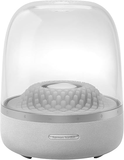 Harman Kardon AURA STUDIO 4 Wireless Bluetoothスピーカー/アンビエントライティング/サブウファー内蔵/マルチポイント/電源ケーブル駆動 / 3.5mmアナログ入力搭載 / リサイクル素材使用/グレー / HKAURAS4GRYJN