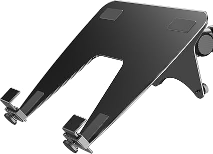 ergounion モニターアーム用ノートパソコントレイ - VESAマウント 100x100mm 最大17.3インチ & 26.6ポンド ノートブックトレイ オフィスデスクアクセサリー - ブラック