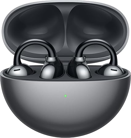 HUAWEI FreeClip ワイヤレスイヤホン Bluetooth オープンイヤー イヤーカフ型 3段階音量調整 耳を塞がないイヤホン 軽量約5.6g(本体) 音漏れ防止 マイク付き 通話ノイズリダクション 36時間再生 左右自動認識 IP54防塵防滴 ワイヤレス/急速充電 マルチポイント接続 ブラック