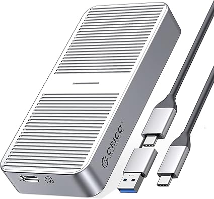 ORICO USB 4.0 M.2 SSD External Case, USB4.0 NVMe Case, M.2 SSD Case, 40Gbps NVMe PClE M-Key(B+M Key) 2280 Compatible Thunderbolt 3/4 USB3.2/3.1/3.0/Type C Compatible External Hard Disk Case M224C3-U4