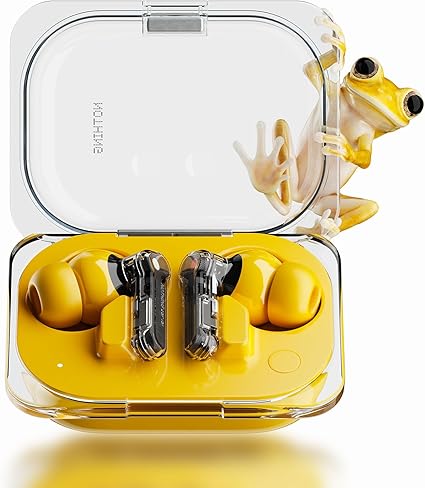 Nothing ワイヤレスイヤホン NOTHING Ear (a) ノイズキャンセリング/ChatGPT対応/Bluetooth / 最大40.5時間使用可能 / 軽量/外音取り込み/ハイレゾ対応 (イエロー), S