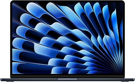 Apple 2024 MacBook Air M3チップ搭載15インチノートブック: 15.3インチLiquid Retina ディスプレイ, 16GB ユニファイドメモリ, 512GB SSD ストレージ, バッ クライトキーボード, 1080p FaceTime HD カメラ, Touch ID。iPhone や iPad との連係機能, 日本語キーボード, ミッドナイト