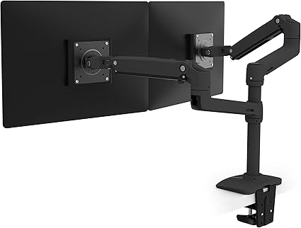 ERGOTRON エルゴトロン LX モニターアーム デスクマウント デュアル 縦/横型 2画面 マットブラック 24インチ(6.4~18.1kg)まで VESA規格対応 45-492-224