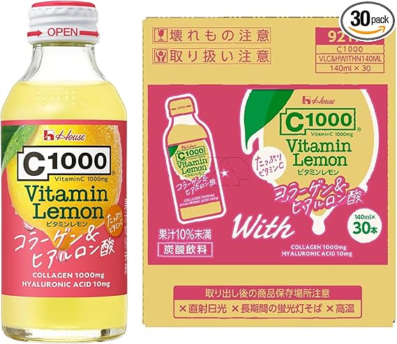 【Amazon.co.jp 限定】C1000 ビタミンレモン コラーゲン&ヒアルロン酸 With 140ml×30本 ハウスウェルネスフーズ