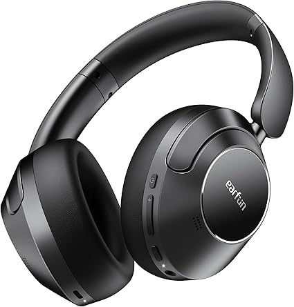【VGP 2024 SUMMER コスパ大赏】EarFun Wave Pro ワイヤレス ヘッドホンBluetooth 5.4【2025年新アップグレード】LDAC対応アクティブノイズキャンセリングイヤホン【有線/無線 ハイレゾ】最大80時間連続再生/シアターモード/マルチポイント対応/密閉型/内蔵マイク/専用アプリ対応/折りたたみ式 (ブラック)
