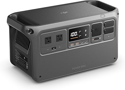 DJI Power 1000 ポータブル電源 1024Wh リン酸鉄リチウムイオン 1.1時間急速充電 家庭用発電機 2000Wの安定出力 大容量 長寿命10年 ソーラー発電機 世界最強の静音23dB 蓄電池 ポータブル バッテリー アウトドア キャンプ RV車中泊用 節電 停電対策 防災グッズ 非常用電源 防災安全協会推奨 最大5年保証