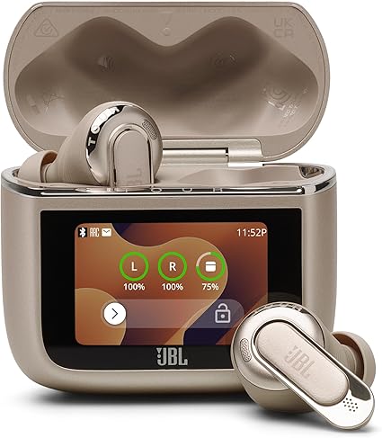 JBL TOUR PRO 3 ワイヤレスイヤホン bluetooth/ハイブリッドノイズキャンセリング/ハイレゾワイヤレスLDAC/デュアルドライバー/マルチポイント/防塵・防水/ワイヤレス充電対応/スマートタッチディスプレイ搭載/ラテ / JBLTOURPRO3LTT