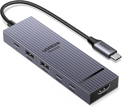 UGREEN Revodok USB-C ハブ 6in1 100W USB PD対応 4K 60Hz 10Gbps 高速データ転送 HDMIポート USB C 3.2 & USB-A 3.2 MacBook Pro/Air、iPad Pro、Thinkpad Rog Ally などに対応