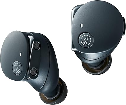 オーディオテクニカ ATH-CKS50TW2 BK(E) ワイヤレスイヤホン Bluetooth 5.3 ノイズキャンセリング 重低音 LE Audio対応 オリジナルステッカー付き マグネティックスイッチ機能 最大約65時間再生 IP55 防水防塵 マルチポイント対応 置き忘れアラート ヒアスルー 低遅延モード 急速充電 Qiワイヤレス充電対応 ブラック