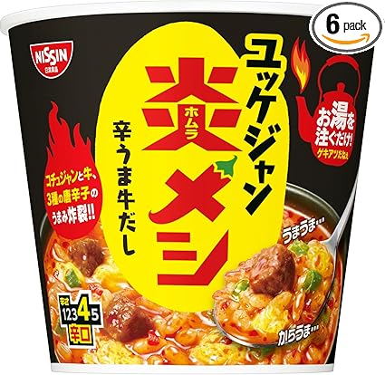 日清炎メシ ユッケジャン [辛うま牛だし] 日清食品 インスタント ごはん ご飯 106g×6個