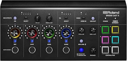 ローランド Roland BRIDGE CAST X/HDMIビデオキャプチャ/ゲーミングDACアンプ/オーディオインターフェース/配信/ゲーミングミキサー/Mac/Windows / 2PC配信 /ブリッジキャストエックス