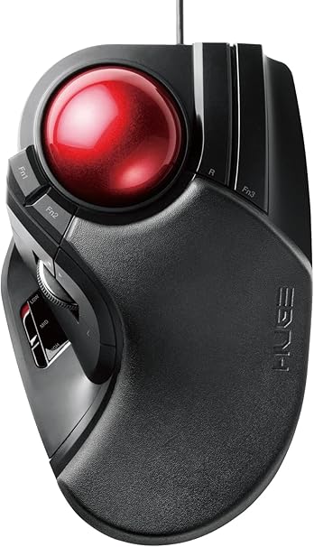 エレコム USB マウス 有線 トラックボール 大玉 8ボタン チルト機能 ブラック M-HT1URXBK