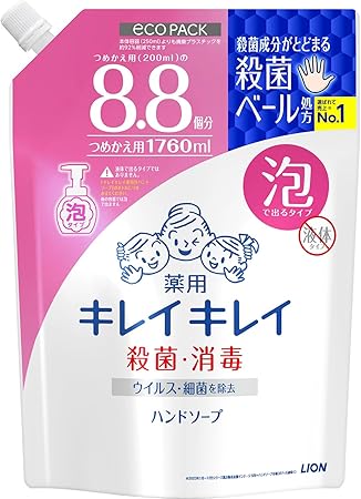 キレイキレイ 薬用 泡ハンドソープ シトラスフルーティの香り 詰め替え 大容量サイズ 1760ml [医薬部外品] 殺菌