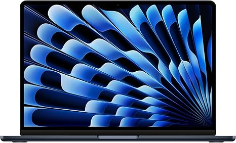 Apple 2024 MacBook Air M3チップ搭載13インチノートブック: 13.6インチLiquid Retina ディスプレイ, 8GB ユニファイドメモリ, 256GB SSD ストレージ, バッ クライトキーボード, 1080p FaceTime HD カメラ, Touch ID。iPhone や iPad との連係 機能, ミッドナイト