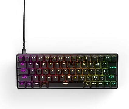 SteelSeries ラピッドトリガー 搭載 ゲーミングキーボード ミニサイズ Apex Pro Mini JP 有線 日本語配列 OmniPointスイッチ 2ーinー1アクションキー 搭載 64825 ブラック