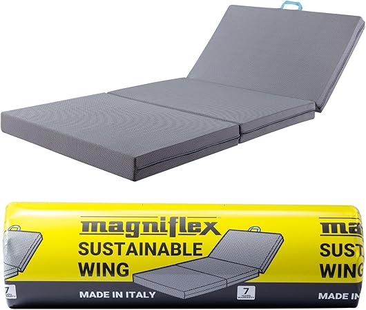 マニフレックス サステナブルウィング 日本用三つ折り高反発マットレス シングル 10cm 硬め 【公式直販】 畳める 運べる ソファーになる 側地は外して洗濯できる 3枚の芯材ローテーションで長持ち 7年以上使える イタリア製 【30日間のお試しサービス対象】