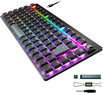 エレコム ラピッドトリガー ゲーミングキーボード V custom VK720AL 有線 磁気式アナログ検知スイッチ搭載 75％サイズ ロープロファイル ブラック TK-VK720ALBK