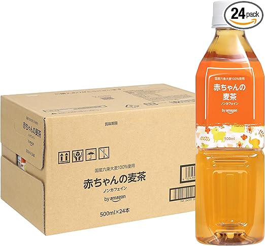 by Amazon 赤ちゃんの麦茶 ノンカフェイン 500ml×24本 Mama Bear (ママベアー)