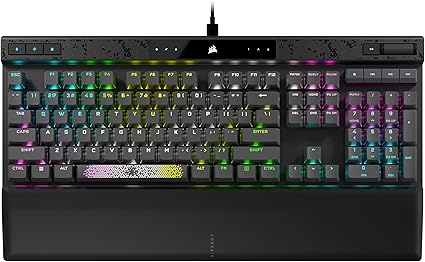CORSAIR K70 MAX RGB 磁気メカニカルゲーミングキーボード ラピッドトリガー機能　ストローク調整可 自社独自開発MGX スイッチ採用　脱着式Type-Cケーブル／専用メディアコントロール AXON機能・アルミニウムフレーム形状記憶フォームパームレスト付き　CH-910961G-JP