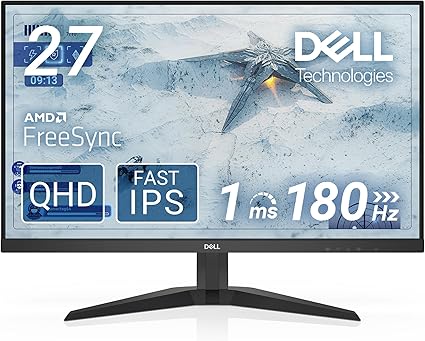 Dell G2725D 27インチ ゲーミングモニター ゲーミング ディスプレイ(3年間無輝点交換保証/QHD/Fast IPS/DPx1,HDMIx2/傾き調整/sRGB 99%/1ms/180Hz/FreeSync)
