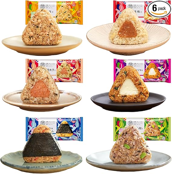 冷凍 完全メシ DELI 日清食品 おにぎり 冷凍おにぎり 6種お試しセット ほぐし鮭と大葉 紀州産梅と蒸し鶏 ツナマヨ味 五目ごはん ピリ辛明太子と高菜 ちりめん山椒と枝豆 コチュジャン香るビビンバ風 各1袋（3個入）× 6種